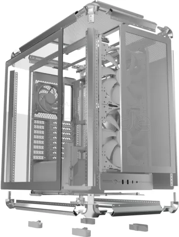 Photo de Boitier Moyen Tour ATX Cooler Master MasterFrame 500 Mesh RGB avec panneau vitré (Argent)