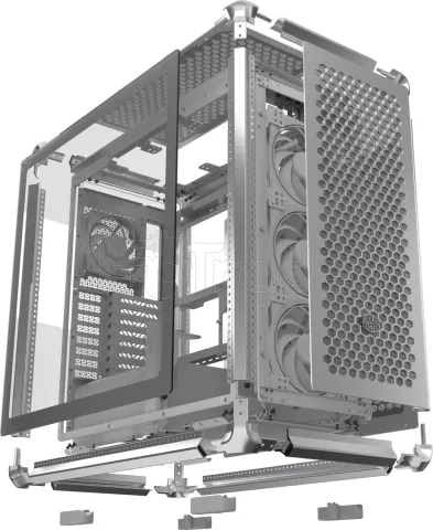 Photo de Boitier Moyen Tour ATX Cooler Master MasterFrame 600 avec panneaux vitrés (Argent)