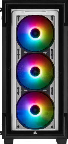 Photo de Boitier Moyen Tour ATX Corsair iCue 220T RGB avec panneaux vitrés (Blanc/Noir)