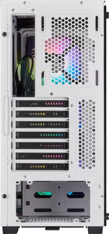 Photo de Boitier Moyen Tour ATX Corsair iCue 220T RGB avec panneaux vitrés (Blanc/Noir)