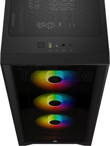 Photo de Boitier Moyen Tour ATX Corsair iCue 4000X RGB avec panneaux vitrés (Noir)