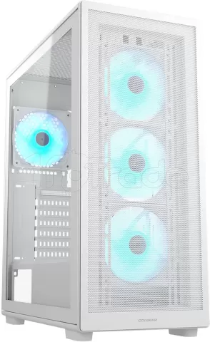 Photo de Boitier Moyen Tour ATX Cougar MX220 RGB avec panneau vitré (Blanc)