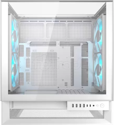 Photo de Boitier Moyen Tour ATX Cougar OmnyX RGB avec panneaux vitrés (Blanc)