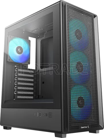 Photo de Boitier Moyen Tour ATX DeepCool CC550 4F RGB avec panneau vitré (Noir)