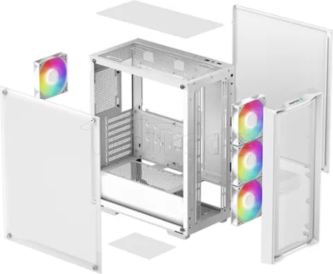 Photo de Boitier Moyen Tour ATX DeepCool CC560 Mesh V2 RGB avec panneau vitré (Blanc)