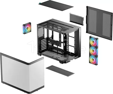 Photo de Boitier Moyen Tour ATX DeepCool CG530U 4F RGB avec panneaux vitrés (Noir)