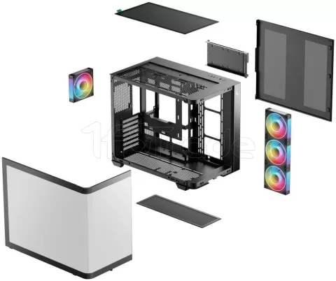 Photo de Boitier Moyen Tour ATX DeepCool CG530U 4F RGB avec panneaux vitrés (Noir)