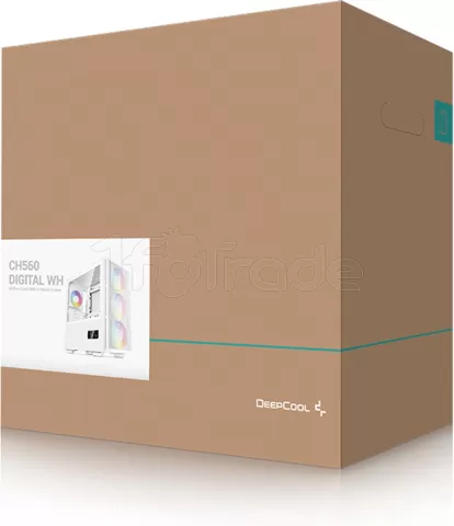 Photo de Boitier Moyen Tour ATX DeepCool CH560 RGB avec panneau vitré (Blanc)