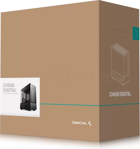 Photo de Boitier Moyen Tour ATX DeepCool CH690 Digital avec panneaux vitrés (Noir)