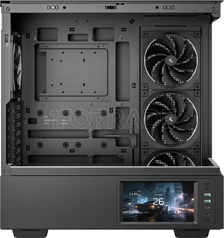 Photo de Boitier Moyen Tour ATX DeepCool CH690 LCD RGB avec panneaux vitrés (Noir)