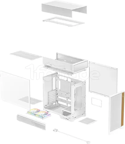 Photo de Boitier Moyen Tour ATX DeepCool CL660 RGB avec panneau vitré (Blanc)