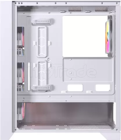 Photo de Boitier Moyen Tour ATX Einarex P600 RGB avec panneau vitré (Blanc)