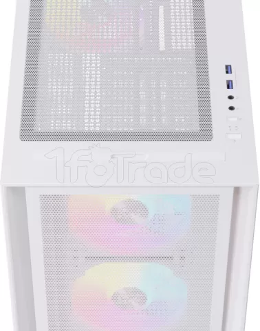 Photo de Boitier Moyen Tour ATX Einarex P600 RGB avec panneau vitré (Blanc)