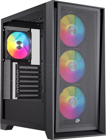 Photo de Boitier Moyen Tour ATX Einarex P600 RGB avec panneau vitré (Noir)