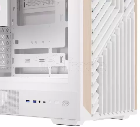 Photo de Boitier Moyen Tour ATX Einarex P800 RGB avec panneau vitré (Blanc)