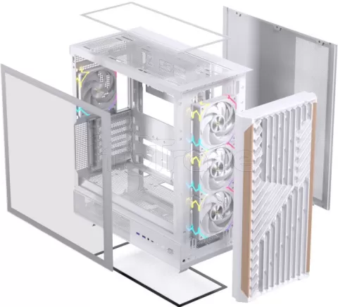 Photo de Boitier Moyen Tour ATX Einarex P800 RGB avec panneau vitré (Blanc)