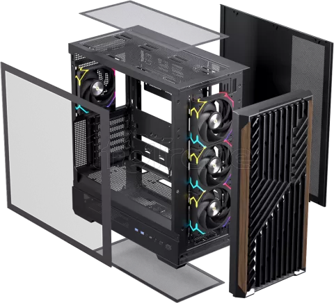 Photo de Boitier Moyen Tour ATX Einarex P800 RGB avec panneau vitré (Noir)