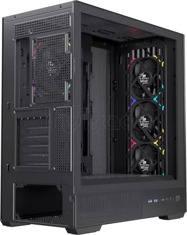 Photo de Boitier Moyen Tour ATX Einarex P800 RGB avec panneau vitré (Noir)