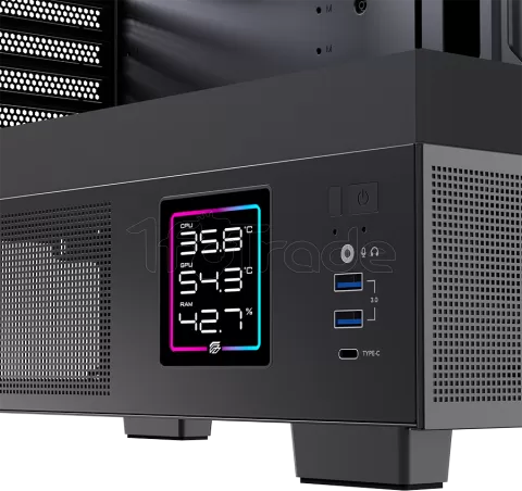 Photo de Boitier Moyen Tour ATX Einarex S501D RGB avec panneaux vitrés (Noir)