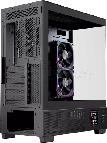 Photo de Boitier Moyen Tour ATX Einarex S501D RGB avec panneaux vitrés (Noir)