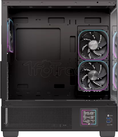 Photo de Boitier Moyen Tour ATX Einarex S501D RGB avec panneaux vitrés (Noir)