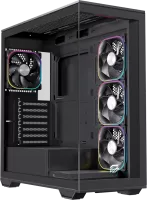 Photo de Boitier Moyen Tour ATX Einarex S700 RGB avec panneau vitré (Noir)