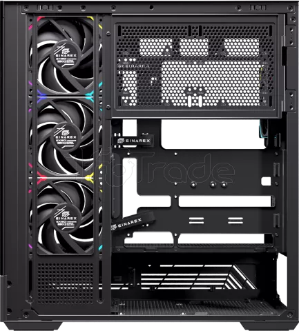 Photo de Boitier Moyen Tour ATX Einarex S800 RGB avec panneaux vitrés (Noir)