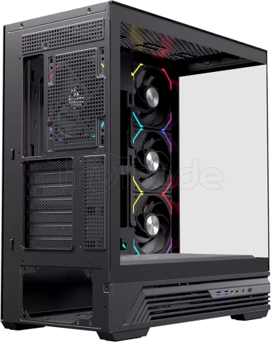 Photo de Boitier Moyen Tour ATX Einarex S800 RGB avec panneaux vitrés (Noir)