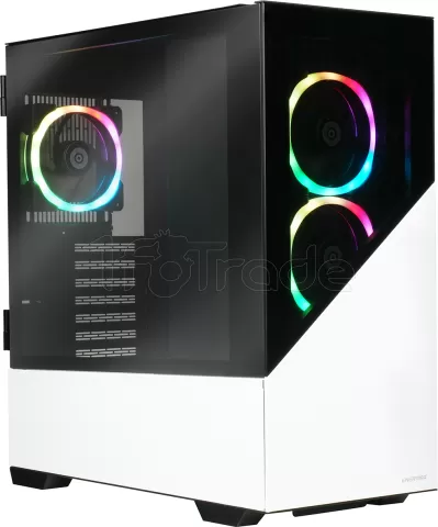 Photo de Boitier Moyen Tour ATX Enermax Enermaxk8 RGB avec panneau vitré (Noir/Blanc)
