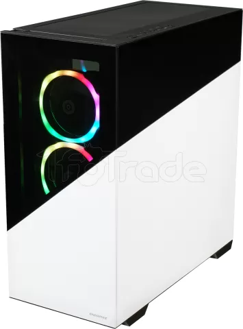 Photo de Boitier Moyen Tour ATX Enermax Enermaxk8 RGB avec panneau vitré (Noir/Blanc)