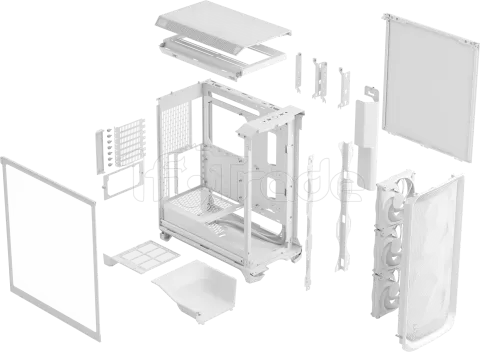 Photo de Boitier Moyen Tour ATX Fractal Design Meshify 3 avec panneau vitré (Blanc)