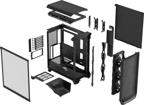 Photo de Boitier Moyen Tour ATX Fractal Design Meshify 3 avec panneau vitré (Noir)