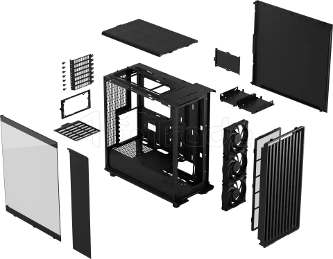 Photo de Boitier Moyen Tour ATX Fractal Design North Momentum avec panneau vitré (Noir)