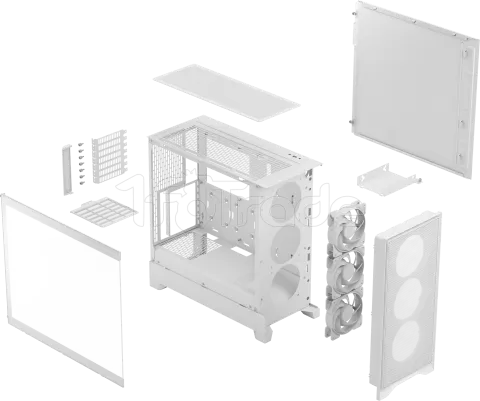 Photo de Boitier Moyen Tour ATX Fractal Design Pop 2 Air RGB avec panneau vitré (Blanc)