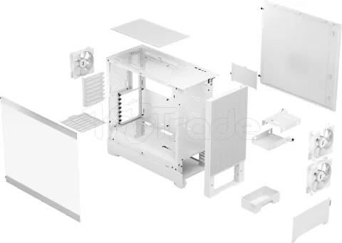 Photo de Boitier Moyen Tour ATX Fractal Design Pop Air RGB avec panneau vitré (Blanc)