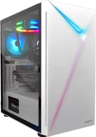 Photo de Boitier Moyen Tour ATX Gamdias Argus E4 Elite RGB avec panneau vitré (Blanc)