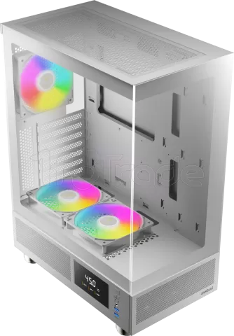 Photo de Boitier Moyen Tour ATX Gamdias Atlas E1 RGB avec panneaux vitrés (Blanc)