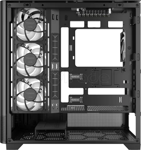 Photo de Boitier Moyen Tour ATX Gamdias Atlas P2 CG RGB avec panneaux vitrés (Noir)