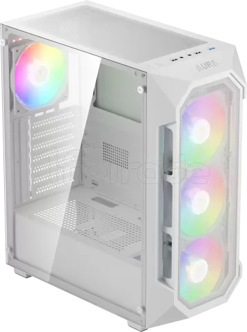 Photo de Boitier Moyen Tour ATX Gamdias Aura GC1 Elite RGB avec panneau vitré (Blanc)