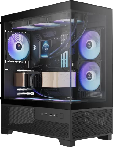 Photo de Boitier Moyen Tour ATX Gamdias Aura GC12 RGB avec panneau vitré (Noir)