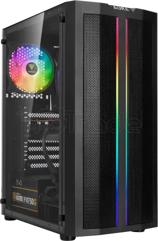 Photo de Boitier Moyen Tour ATX Gamdias Aura GC3 RGB avec panneaux vitrés (Noir)