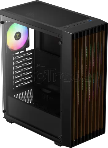 Photo de Boitier Moyen Tour ATX Gamdias Aura GC4 Elite RGB avec panneau vitré (Noir/Marron)