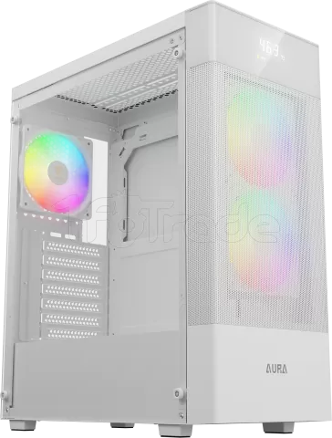 Photo de Boitier Moyen Tour ATX Gamdias Aura GC5 Elite RGB avec panneau vitré (Blanc)