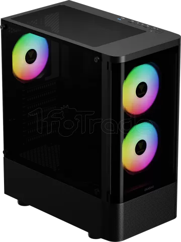 Photo de Boitier Moyen Tour ATX Gamdias Talos E3 CG RGB avec panneaux vitrés (Noir)