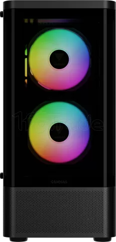 Photo de Boitier Moyen Tour ATX Gamdias Talos E3 CG RGB avec panneaux vitrés (Noir)