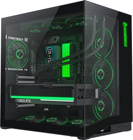 Photo de Boitier Moyen Tour ATX Gamemax N70 RGB avec panneaux vitrés (Noir)
