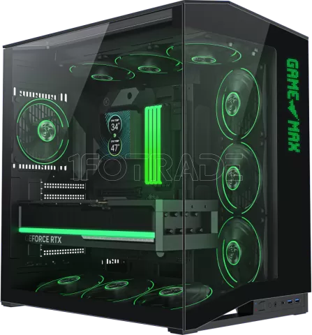 Photo de Boitier Moyen Tour ATX Gamemax N71 LED RGB avec panneaux vitrés (Noir)