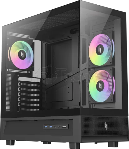 Photo de Boitier Moyen Tour ATX Gamemax Nex C51 RGB avec panneaux vitrés (Noir)