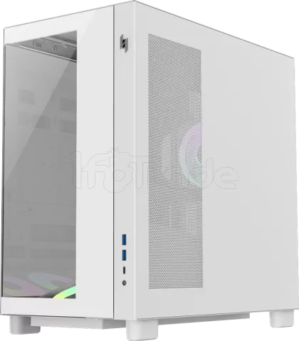 Photo de Boitier Moyen Tour ATX Gamemax Nex C53 RGB avec panneaux vitrés (Blanc)