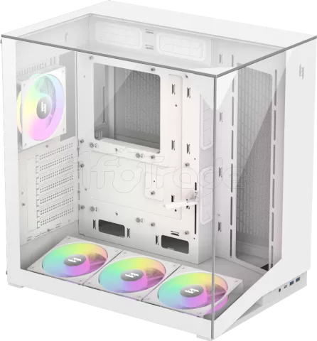 Photo de Boitier Moyen Tour ATX Gamemax Nex C56 VC RGB avec panneaux vitrés (Blanc)